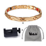 Vinterly Health Energy Bracelet Stainless Steel Magnetic Cross For Men