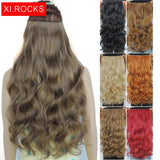 Rocks Curly Synthetic Hair Clip Extensions For Black Women Wavy  Wig