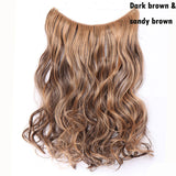 SNOILITE 20 inches long Synthetic Extensions Secret Invisible Hairpieces