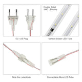 New Year Meteor Shower Rain 8 Tubes LED Lights Waterproof For Outdoor