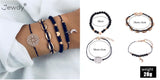30 Styles Mix Turtle Heart Pearl Crystal Marble Bracelets for Women