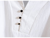 Summer fashion men shirt Man Cotton and linen shirts Short sleeve (Shirt + trousers)