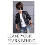 Winter Child Coat Waterproof Baby Girls Boys Leather Jackets