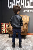 Winter Child Coat Waterproof Baby Girls Boys Leather Jackets