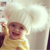 children's toddler baby faux fur hat cap beanie