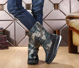 Men Boots platform snow boots thick plush waterproof slip resistant