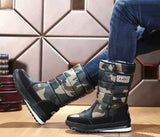 Men Boots platform snow boots thick plush waterproof slip resistant