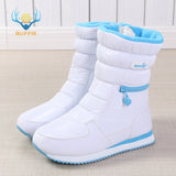 Winter boots women warm shoes snow boot 30% natural wool footwear white color