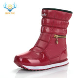 Winter boots women warm shoes snow boot 30% natural wool footwear white color