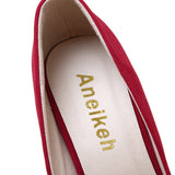 Aneikeh Sexy Pumps Women Fetish Shoes High Heel Stripper Flock Pumps 16 cm Zapatos Mujer