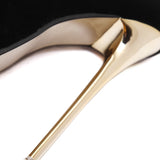 Aneikeh Sexy Pumps Women Fetish Shoes High Heel Stripper Flock Pumps 16 cm Zapatos Mujer