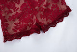 Summer Sexy Lace Rompers Women Deep V Neck Long Sleeve Bodysuit