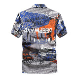 Mens Short Sleeve Hawaiian Fast drying Plus Size Summer Floral Shirt