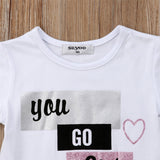 Pudcoco Girl Clothes Summer Kid Cotton Tops T-shirt Short Skirts