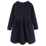 Girls Winter Elegant Thicken Kids Dress Warm Cotton Clothes Autumn 7-16Y Pink Blue