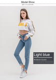 luckinyoyo jean woman mom up large size ladies jeans denim 5xl