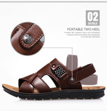 Big Size 48 Men Genuine Leather Sandals Classic Shoes Slippers Soft Sandals