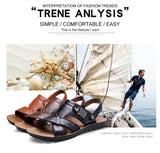 Big Size 48 Men Genuine Leather Sandals Classic Shoes Slippers Soft Sandals