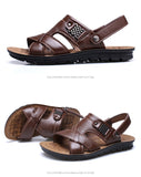Big Size 48 Men Genuine Leather Sandals Classic Shoes Slippers Soft Sandals