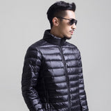 new lightweight portable down jacket men's stand collar winter coat