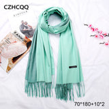 Double Sided Winter Women Cashmere Scarf Shawls And Wraps Female