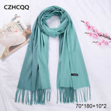 Double Sided Winter Women Cashmere Scarf Shawls And Wraps Female