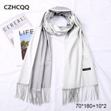 Double Sided Winter Women Cashmere Scarf Shawls And Wraps Female