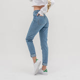 luckinyoyo jean woman mom up large size ladies jeans denim 5xl