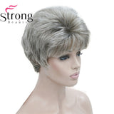 Lady Women Short Wave  Hair Wig Blonde with Highlights Full wigs