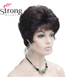 Lady Women Short Wave  Hair Wig Blonde with Highlights Full wigs