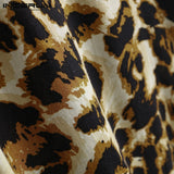 Summer Short Sleeve Leopard Print Shirt Men Lapel Neck Shirt