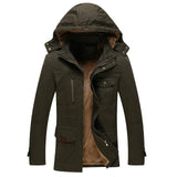 Hot High-grade winter men warm hooded jacket coat