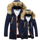 Winter Jacket Casual Hooded Collor Parka Men Thicken Full Sleeve