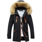 Winter Jacket Casual Hooded Collor Parka Men Thicken Full Sleeve