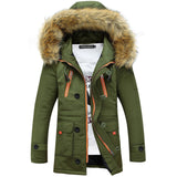 Winter Jacket Casual Hooded Collor Parka Men Thicken Full Sleeve