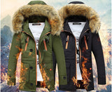 Winter Jacket Casual Hooded Collor Parka Men Thicken Full Sleeve