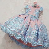 Girls Elegant Princess Party Dress Wedding Gown Vestido Wear