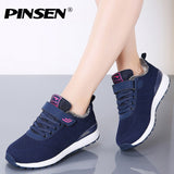 PINSEN Autumn Winter Sneakers Warm Trainers Shoes Chaussure Femme