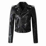 New Fashion Women Winter Leather Lady Motorcycle Coat with Hot Sale