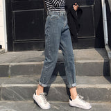 Winter Women 2019 Loose Women High Waist Velvet Jeans