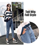 Winter Women 2019 Loose Women High Waist Velvet Jeans