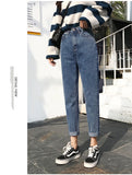 Winter Women 2019 Loose Women High Waist Velvet Jeans