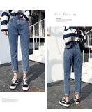 Winter Women 2019 Loose Women High Waist Velvet Jeans
