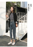 Winter Women 2019 Loose Women High Waist Velvet Jeans