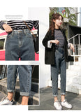 Winter Women 2019 Loose Women High Waist Velvet Jeans