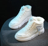 Women Warming Boots Lace Outdoor Winter Plush Casual Shoes
