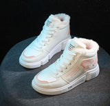 Women Warming Boots Lace Outdoor Winter Plush Casual Shoes