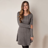 Winter Women Sweater Dress Oversized Twisted Long Sleeve Jumper