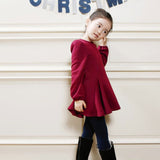 Winter Girls Dress Girls Warm Velvet Dress Cotton Kids Clothes