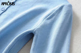 Aproms Candy Color Ribbed Knitted Cardigan Long Sleeve